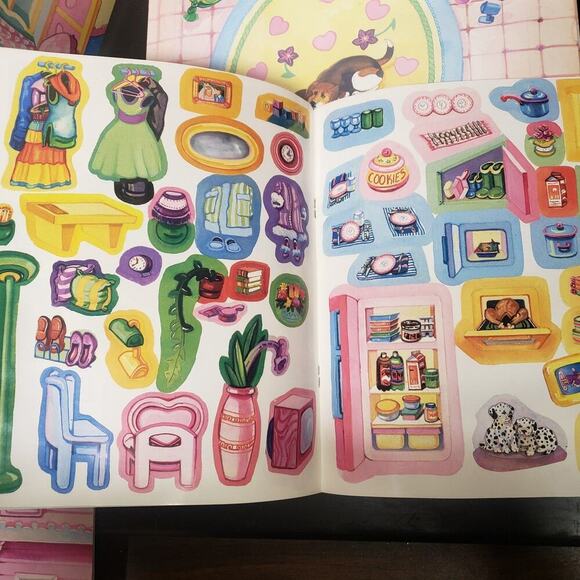 RARE Playskool My Very Own Dollhouse Book & 2 Sticker Books Japan 1995 1st Ed - Picture 10 of 12